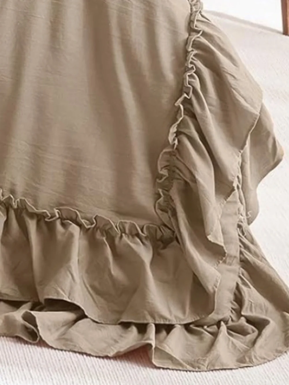 Double Ruffle Comforter Set- Queen